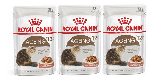 Royal Canin Sachê Feline Ageing 12+ 85g Kit 3 Unidades 