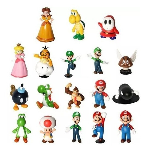 Super Mario Bros Set 18 Figuras
