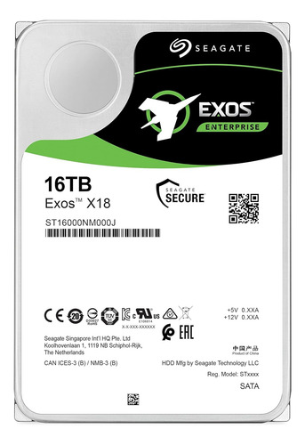 Unidad De Disco Duro Empresarial Seagate Exos X18 De 16 T...