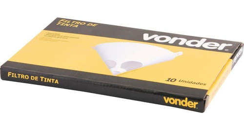 Filtro Coador De Tinta Descartável Com 10 Peças - Vonder