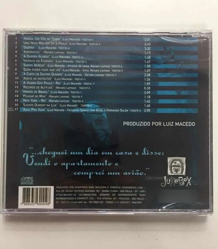 Cd - Anesia - Um Vôo No Tempo- ( Trilha Sonora Do Filme )