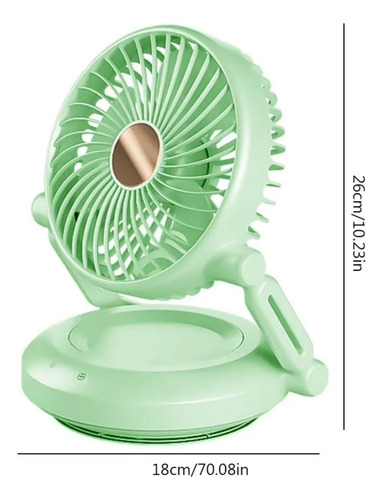 Ventilador Portatil 3 Aspas Usb Luz Led Bighouse