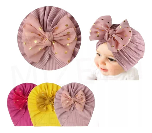 Gorritos Para Bebé Niña Turbante Headwrap Gorros Para Bebe