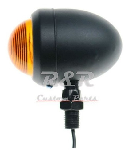 Pisca Seta Moto Custom, Cafe Bobber Universal Preto - Par