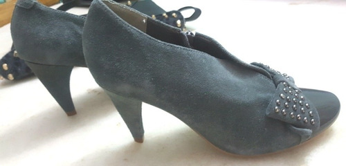 Zapatos Zara Dama.t.36/37. Nuevs.plant.23,4cmcuero Nobukgris