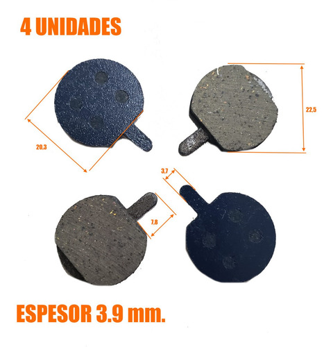 Imagen 2 de 10 de Pastillas Freno Disco Bicicleta Caliper Eastman X 4 Unidades