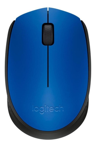 Imagem 1 de 4 de Mouse sem fio Logitech  M170 azul e preto