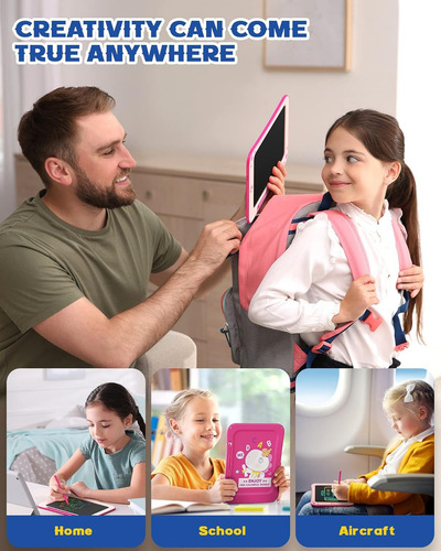 Tableta De Escritura Lcd Bravokids Girl Toys, 8.5 Pulgadas,