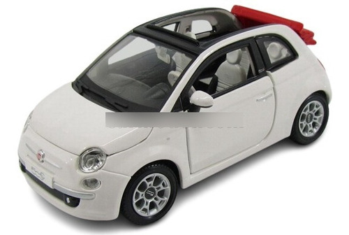 Fiat 500c Cabriolet 2009 Fitito Bburago Burago Escala 1:24