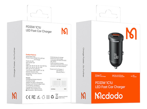 Cargador 1 Usb 1 Tipo-c Carga Rapida 3.0