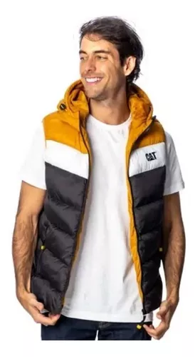 trigo niebla tóxica corte largo Chaleco Caterpillar Negro/amarillo Para Hombre Original Msi