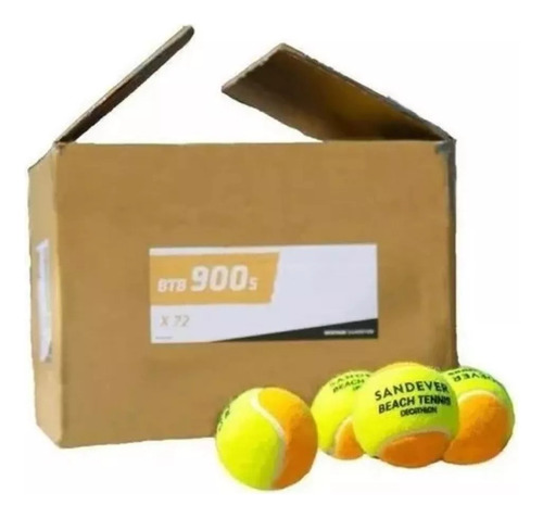 Caixa Bola Beach Tennis (72 Unidades) Sandever  Pró  Btb 900