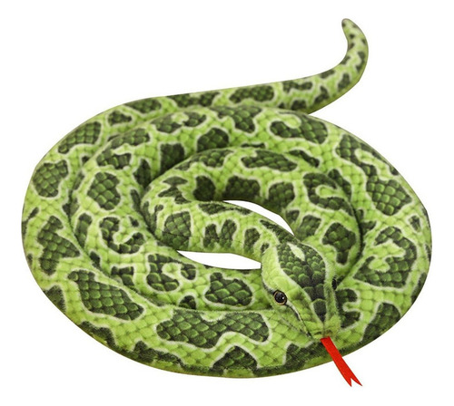 Brinquedo Cobra De Brinquedo Animal De Pelúcia Verde 200cm