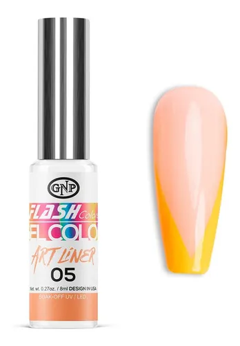 Esmalte De Arte Semipermente Gnp 8ml Con Pincel Fino Color 05 Art Liner