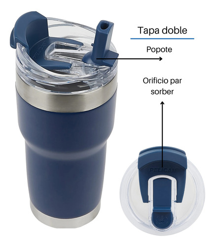 Termo Pelican Traveler 22 Oz. (650ml.) Retención Extrema