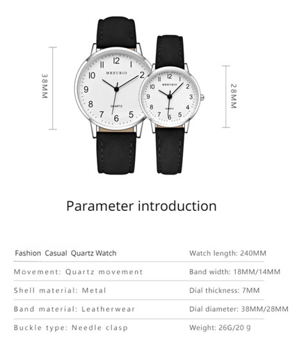 Reloj Informal Simple Leatrom Para Hombres Y Mujeres, Reloj