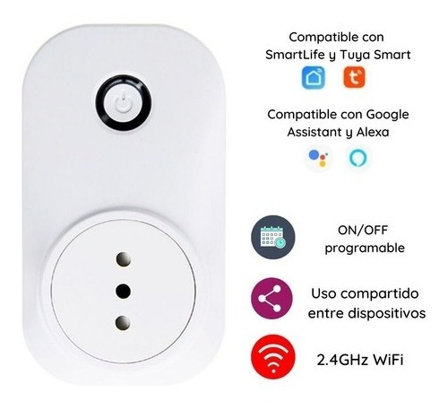 Enchufe Inteligente Wifi Google Home Alexa Smart Life Tuya