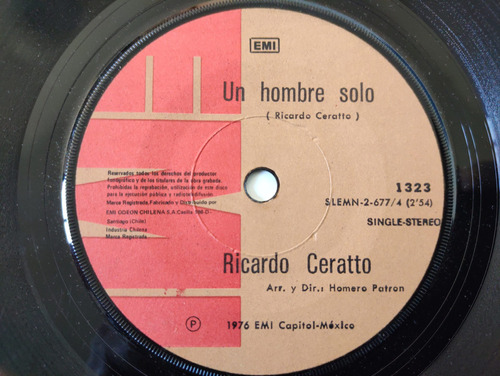 Vinilo Single De Ricardo Ceratto  -el Amor Es Libre  -( B82