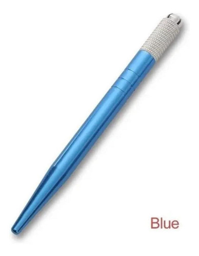 Caneta Tebori Microblading Sobrancelhas Esterilizável Azul