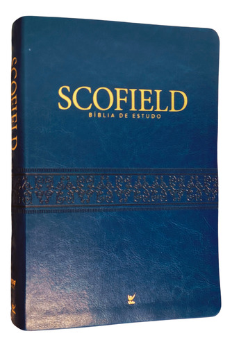 Biblia De Estudo Scofield Grande Almeida Contemporanea Capa Luxo Azul Com Indice Lateral Palavras De Jesus Em Vermelho