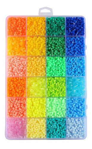 24 Colores Fusibles Cuentas Hama Beads Diy Kit Juego De Romp