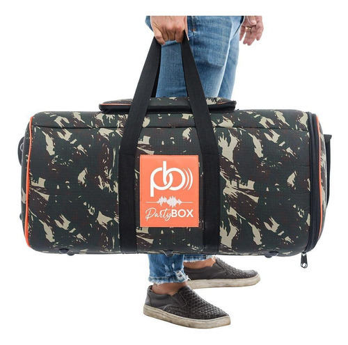 Case Bolsa Bag Som Partybox 300 Bolso Camuflada Almofadada Cor Verde Militar