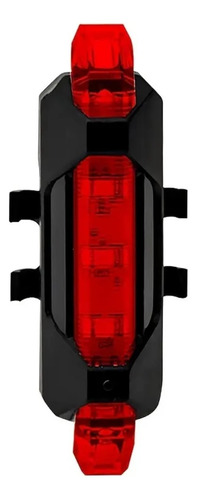 Luz De Bici Recargable A 220v Por Usb Trasera Led Color Luz Roja