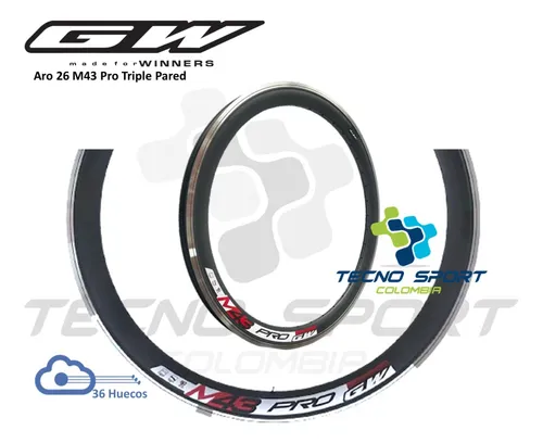 Rin Bicicleta 26 Gw Mtb Triple Pared Aro 36huecos X2unidades