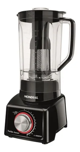 Licuadora Mondial Turbo Premium L 1000 3 L full black con jarra de