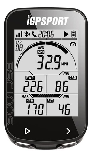 Computadora De Bicicleta Velocímetro Gps Inalámbrico Ant 2.6 Negro