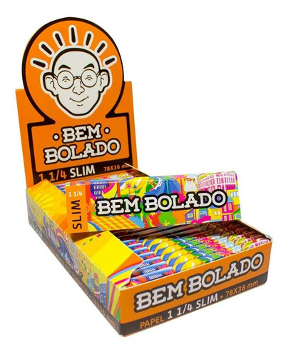 Caixa De Seda Bem Bolado Pop 1 1/4 Slim Original Atacado