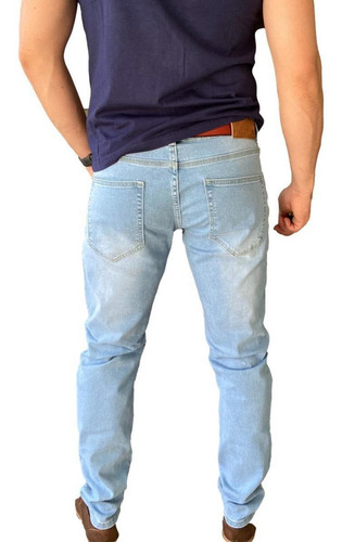 Pantalón Jeans Elasticado Slim Celeste