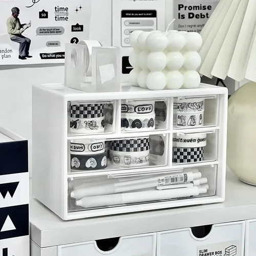 Caja De Almacenamiento De Escritorio Six Palace Grid, Pegati