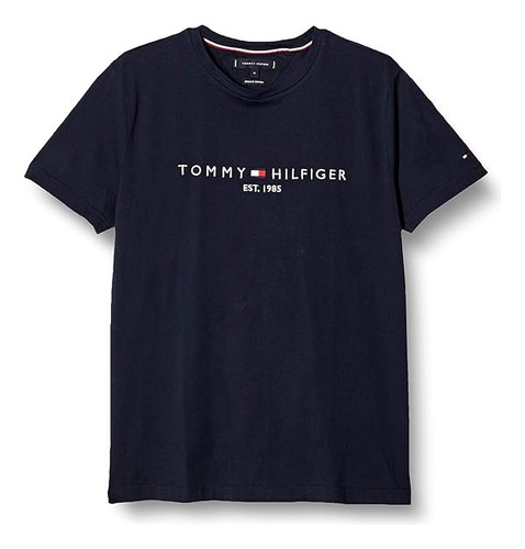 Camiseta Tommy Hilfiger Logo Letras Bordado
