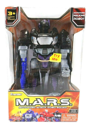 Robot Transformer Mars Luz Movimiento Carbon Ashes Caja Orig