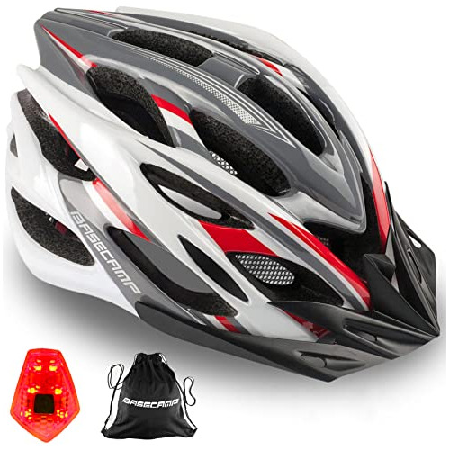 Basecamp Bike Helmet Para Hombre Mujer Con Led Safety Lig