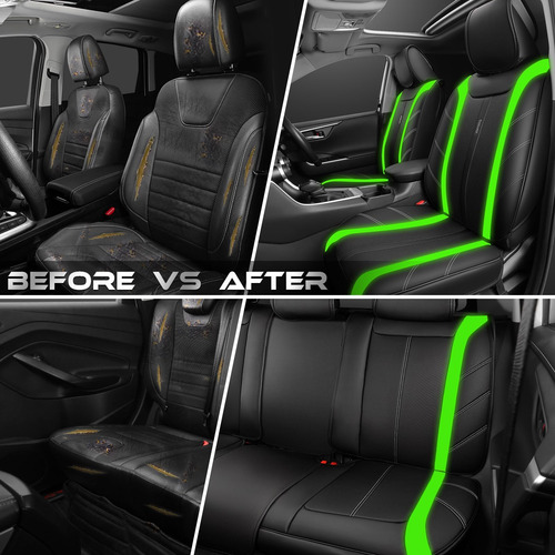 Capas De Asiento De Cuero De Imitación De Lujo De Car Pass D