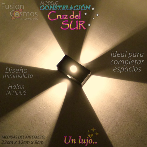 Difusor Interior Bidireccional Moderno Luces Efecto 4 Rayos Superbrillante Decoracion Pared Living Comedor Eventos Fx 