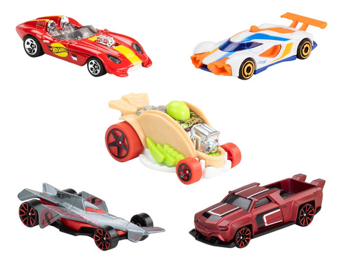 Pack 5 Autos Basicos Hotwheels - Hw Let's Race