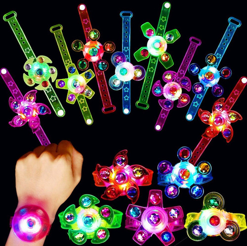 Pulsera Luminosa Giratoria Creativa, 25 Unidades, Regalo Par