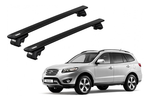 Barras Thule Hyundai Santa Fe 10-12 Re / Wingbar Evo Black