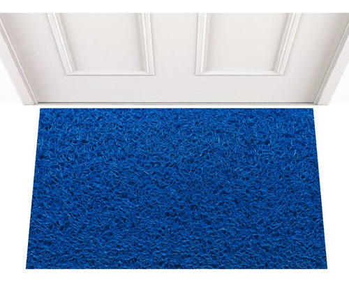 Tapete Capacho Vinil Cores Variadas 500cm X 60cm 12mm Cor Azul