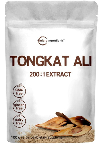 Tongkat Ali Longjack 200:1 Extracto Máximo Poder Polvo 100gr