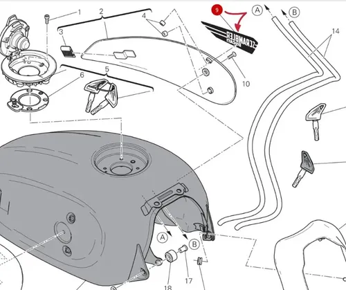 Adesivo Esquerdo Tanque Ducati Scrambler 43819391a Original
