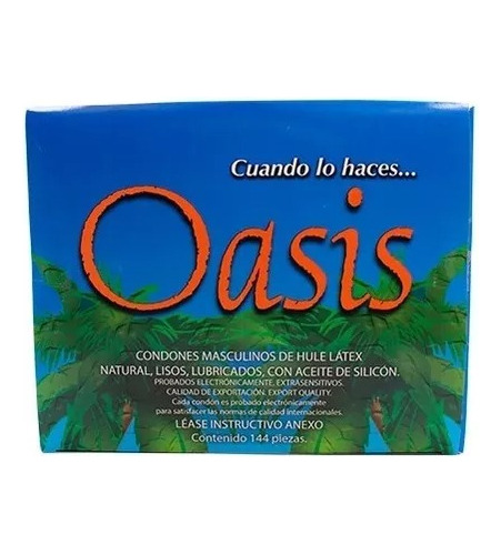 Preservativo Masculino Oasis Caja Con 144 Piezas