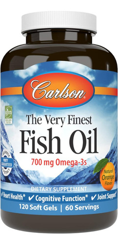Aceite De Pescado 700 Mg Carlson 120 Softgel