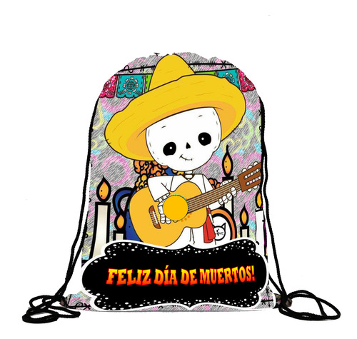 Morralito Dulcero Temática Día De Muertos 30 P