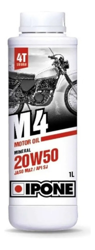 Aceite Para Motor De Moto Ipone 4t M4 20w50 Mineral