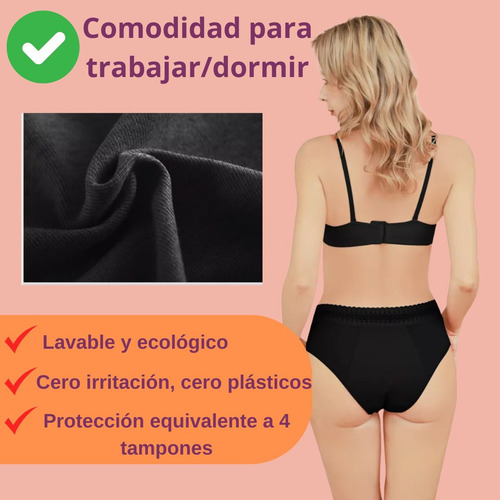 2 Calzón Menstrual,antifugas Postparto, Bragas Dama,algodon