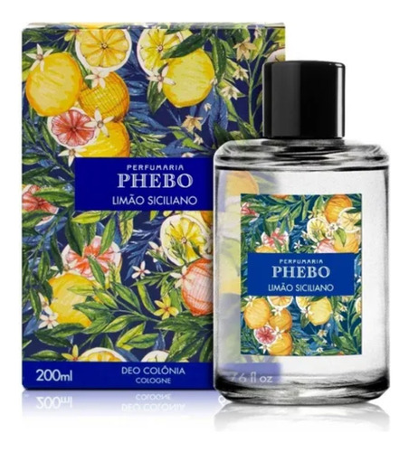 Deo Colônia Phebo Limão Siciliano 200ml Perfume